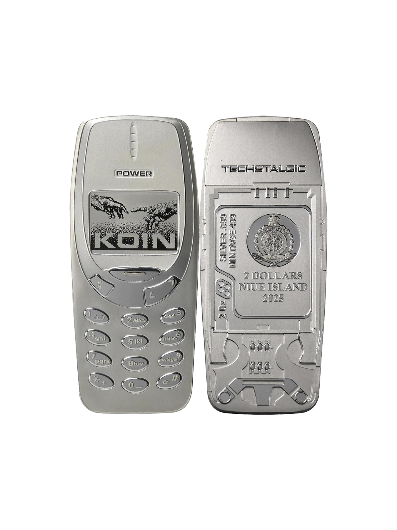 Unbreakable Phone 2oz 999 Fine Silver Proof Coin